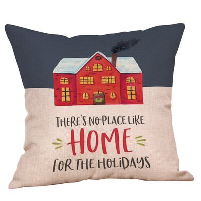

Siaonvr Merry Christmas Pillow Cases Cotton Linen Sofa Cushion Cover Home Decor