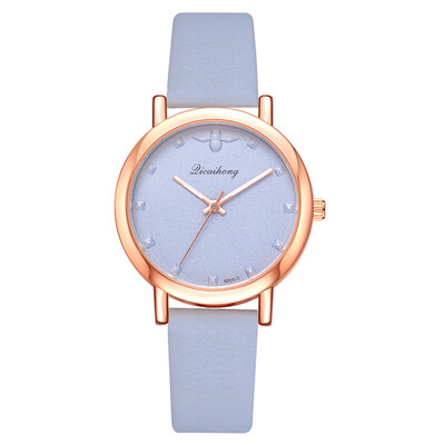 

Womens fashion alloy PU fashion watch wish new ladies trendy quartz watch
