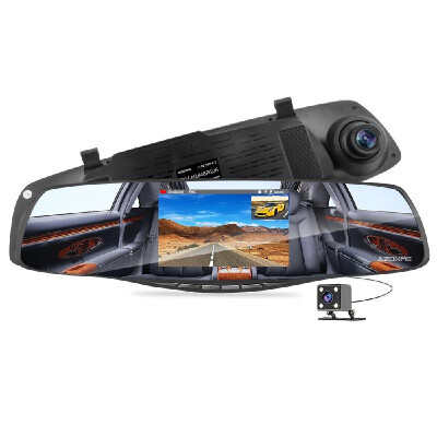 

AZDOME PG06 43" Car DVR Dash Cam Car Mirror DVR Camera HD 1080P Digital Video Recorder Dual Dash Cam Lens with Rear View Camera