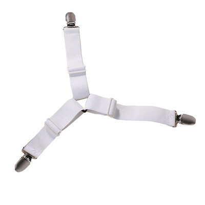 

2PCS Adjustable Bed Sheet Fasteners Corner Gripper Holder Clips Elastic Sheet Band Straps