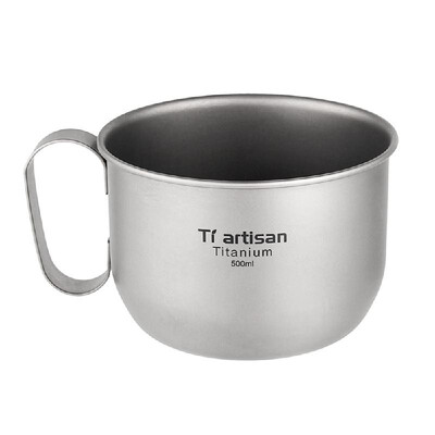 

500ml Titanium Water Cup Coffee Mug Outdoor Camping Hiking Backpacking