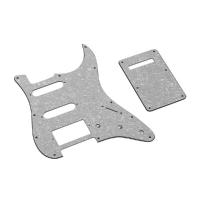 

SSH Guitar Pickguard Set with Back Plate Screws PVC Pick Guard for American ST Electric Guitars White Pearl
