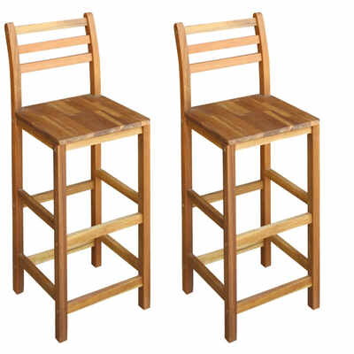

Bar Chairs 2 pcs Solid Acacia Wood 165"x142"x433