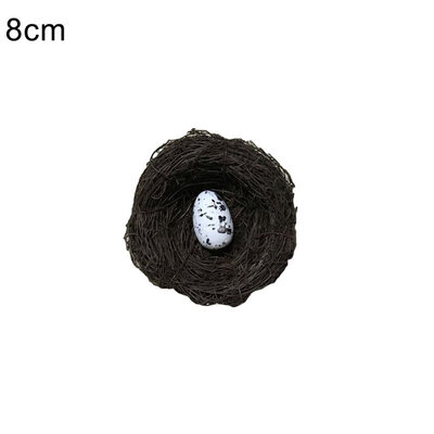 

Lovely Little Bird Egg Rattan Nest Easter Decor Home Shop Ornament Photo Props