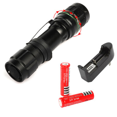 

100W LED Flashlight Rechargeable 800 Lumens Torch 18650 Battery Outdoor Camping
