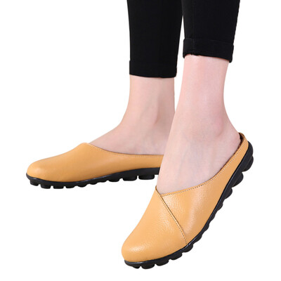

Rose Womens Flats Pure Color Soft Bottom Shoes Soft Slip-On Casual Boat Shoes