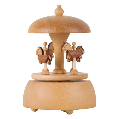 

Retro Carousel Musical Boxes Wooden Music Box Crafts Birthday Gifts Decor