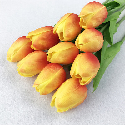 

Toponeto Tulip Artificial Flower Latex Real Bridal Wedding Bouquet Home Decor 20pcs