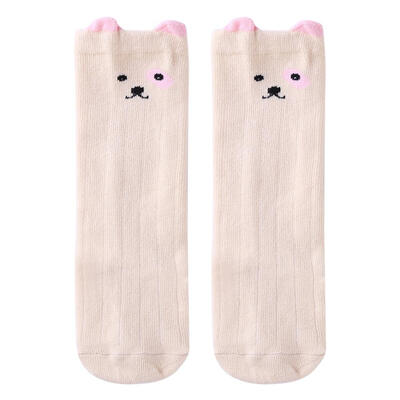 

Kids Boys Girl Cotton Socks Cartoon Cute Bear Anti Slip Knee High Stockings