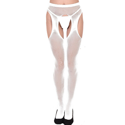 

Toponeto Women Sexy Fishnet Open Soft Tights Lingerie Transparent Erotic Lace Bodysuit