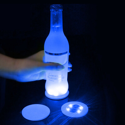 

LED Coasters Foam Core Board 3 Modes 4 Lights Color Changing Battery Powered