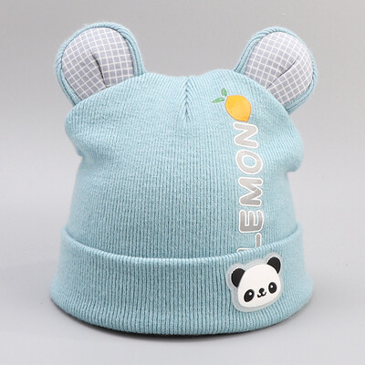 

2019 new winter Joker mens&womens baby knitted cotton Hat Panda cartoon letters cute baby Hat