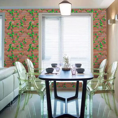 

〖Follure〗3D Wall Paper Brick Stone Rustic Effect Self-adhesive Wall Sticker Home Decor