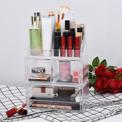 

Siaonvr Makeup Organizer 3 Pieces Acrylic Cosmetic Storage Drawers&Jewelry Storage