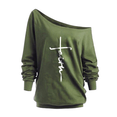 

Nomeni Women Casual Sexy Off Shoulder Batwing Sleeve Pullover Sweatshirts Tops