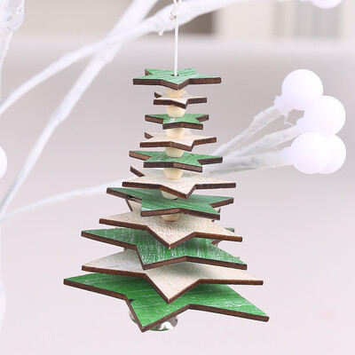 

Toponeto Christmas Tree Wooden Hanging Pendant Store Door Ornament Xmas Home Decor