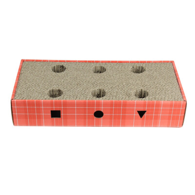 

Durable Cat Corrugated Paper Scratching Board Pad With Holes Grinding Claw Toy Sofa