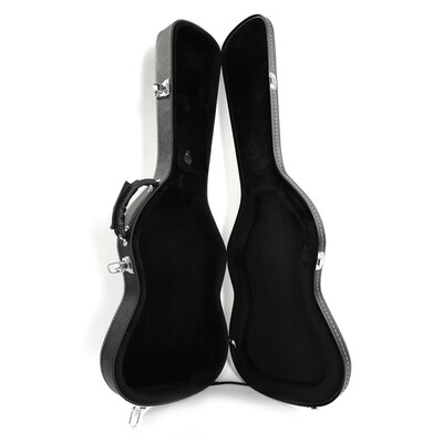 

Glarry New portable Flat Surface ST Electric Guitar Hard Shell Case Black