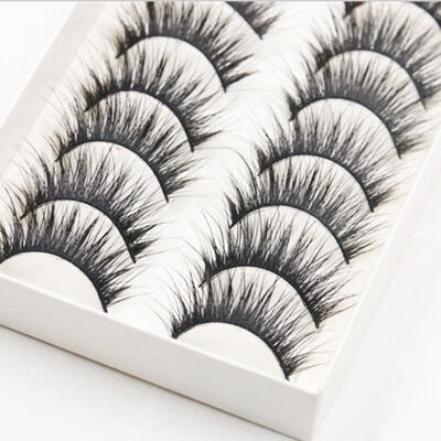 

10 Pair Mink False Eyelashes Wispy Cross Long Thick Soft Fake Eye Lashes Set