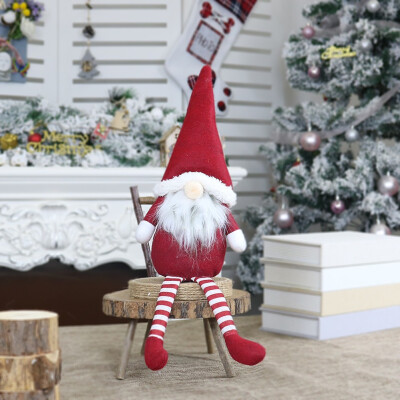 

Tailored Christmas Faceless Doll Santa Long Leg Plush Ornament Décor Kid Toy Gift