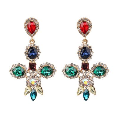 

2019 za Natural Stone Beads Drop Earrings For Women Vintage Crystal Bird Pendant Dangle Earrings Statement Jewelry