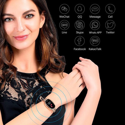 

E68 Women Smart Bracelet Blood Oxygen Pressure Heart Rate Monitor Smartband