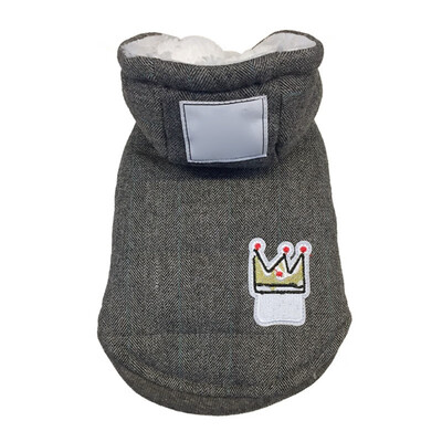 

Grey Winter Dog Clothes Warem Pet Puppy Down Coat Jacket for Small Dogs Cats Suit Hoodies
