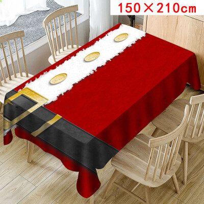 

Tailored Christmas Tablecloth Print Rectangle Table Cover Holiday Party Home Decor