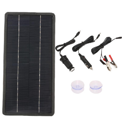 

12V Solar Car Battery Charger Portable Monocrystalline Silicon Solar Power Panel Backup Trickle Charging For RV Motorcycle Boat Ma