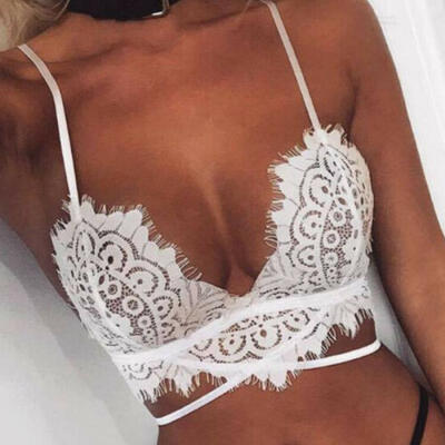 

Sexy Womens Lace Crochet Bandage Bra Lingerie Babydoll Underwear Sleepwear