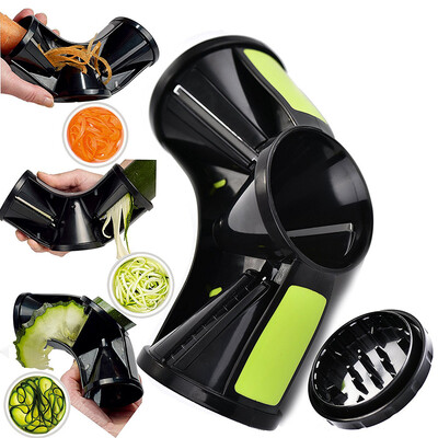 

Gobestart 3 In 1 Spiral Vegetable Slicer Pasta Maker Spiralizer Veggie Cutter Spaghetti
