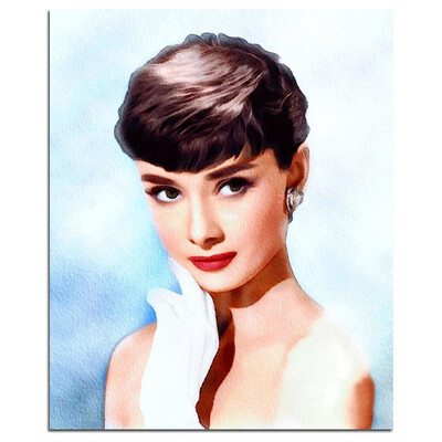 

Famous Actress Hepburn Portrait 5D DIY Diamond Painting Full Square Diamond Embroidery Sale Rhinestones Mosaic Decor Painting