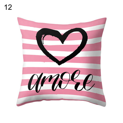 

Love Heart Happy Romantic Pillow Case Cushion Cover Sofa Bed Car Office Decor