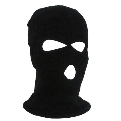 

3 Hole Full Face Mask Winter Cap Hood Army Warm Masks Cycling Sports Headgear