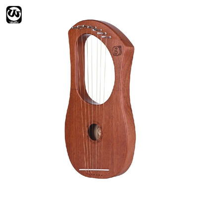 

Waltert 7-String Wooden Lyre Harp Metal Strings Birch Solid Wood String Instrument with Carry Bag WH06