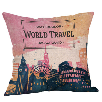 

Toponeto Cotton Linen Pillow Case Car Sofa Bed Waist Throw Cushion Cover Home Decoration