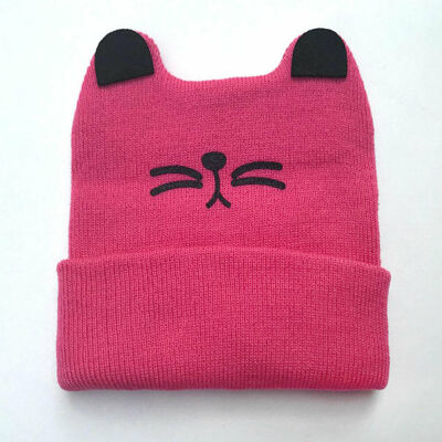 

Baby Kids Animal Ear Winter Knitted Hat Boy Girl Warm Cotton Toddler Hat Caps