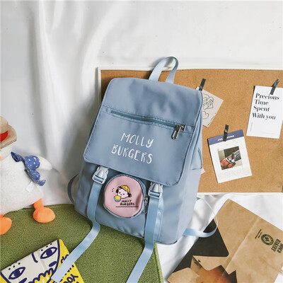 

Ns overfire double shoulder bag female chic Korean version of campus students girls soft girls schoolbags large capacity trave