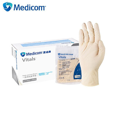 

Medicom 1114D Disposable Latex Gloves Pockmark Surface Powder Free Sterilized Type for Scientific Research Industrial Work Individ