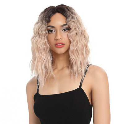 

Noble Hair Synthetic Wigs Lace Front ombre Wig 16 Inch Medium Wavy African American For Black Women Synthetic Lace Front Wig