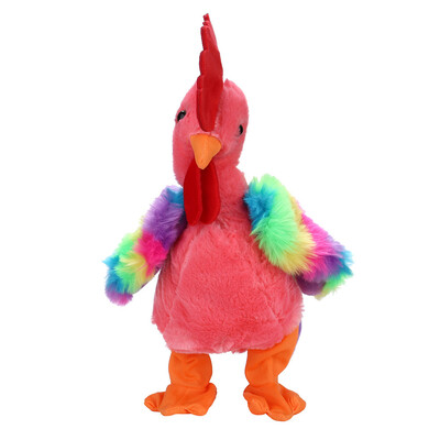 

〖Follure〗Funny Colour Plush Toy Scream Chicken Song Walk Shake Head Toy