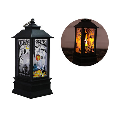 

New Hot Halloween LED Candle Lantern Battery Operated Tabletop Lamp Hanging Flameless LED Tea Light