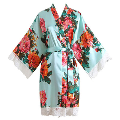 

Toponeto Women Sexy Lace Peony FlowerBlossom Kimono Dressing Gown Bath Robe Lingerie