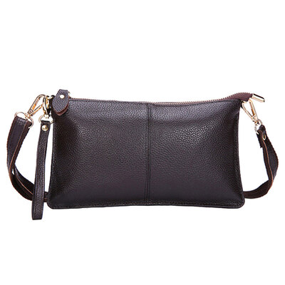 

Fashion Women Rectangle Solid Color Zip Wristlet Handbag Crossbody Shoulder Bag