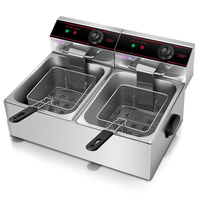 

5000W Dual Tank Electric Countertop Deep Fryer