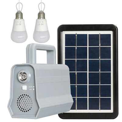 

Solar LED Bulb Lamp Bluetooth Speaker System Light Kit for Outdoor Camping