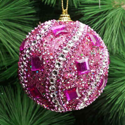 

Tailored Christmas Rhinestone Glitter Baubles Xmas Tree Ornament Decoration 8CM