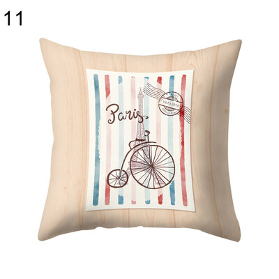 

Eiffel Tower Heart Leaf Flower Pillow Case Cushion Cover Sofa Bed Car Cafe Decor
