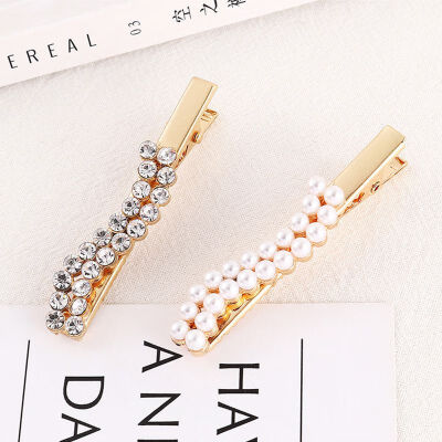 

2pcsset KoreanHair Clip Beads Barrette Stick Hairpin Imitation Pearl Hair Styling Accessories Handmade For Girls Woman