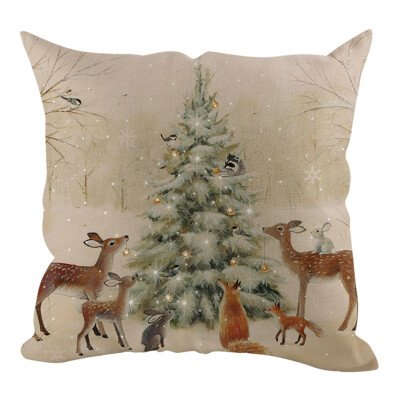 

Tailored Christmas Pillow Cover Pillowcases Decorative Sofa Cushion Cover Home Decoration